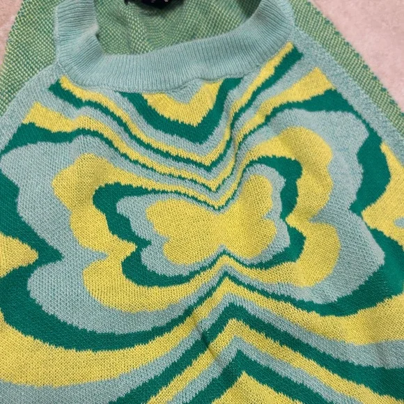 Wildfox Mint, Lime & Kelly Green Retro Knit Tank - Picture 2 of 3